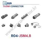 TAJIMI CONNECTOR / R04-J5M4.8 / 5PIN / 수놈(플러그) / R04 Series / 소형 / 방수 나사식 커넥터